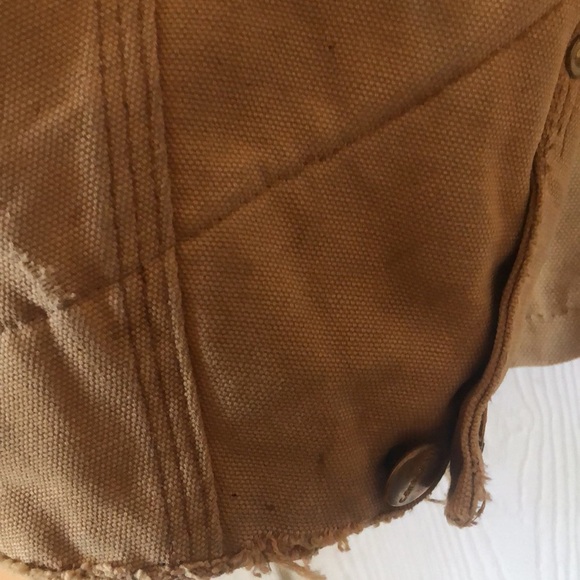 Men’s VTG Y2k thrashed carhartt corduroy collar blanket lined jacket - Picture 5 of 15